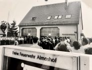 Einweihungsfeier des neuen Feuerwehrhauses der Freiwilligen Feuerwehr Almoshof 1986